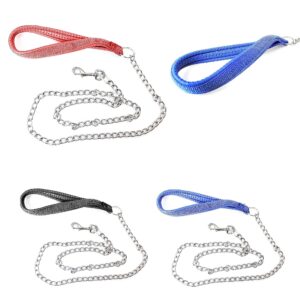 The Heavy Duty Metal Dog Strap Chain Lead is a durable and reliable leash designed for handling strong and energetic dogs. Measuring 97 cm in length, this chain lead provides a...