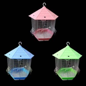 The Hexagon Metal Bird Cages are designed for indoor use and are suitable for birds such as budgies, finches, and canaries. These cages come in assorted colors, allowing for a...