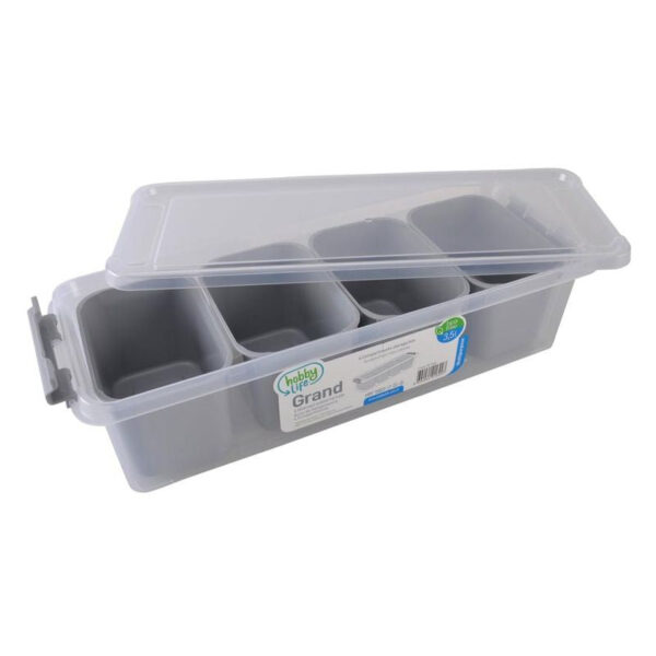 The Hobby Life Grand Organiser 4 Division Deep Box is a storage solution designed to help you organize various items efficiently. It features four distinct compartments or...