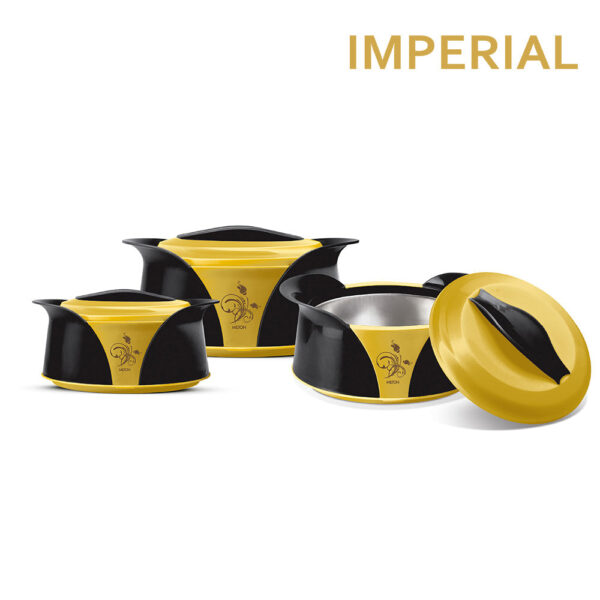 The Imperial Insulated Casserole Set is a three-piece set featuring casserole dishes with capacities of 1.0 liter, 1.5 liters, and 2.5 liters. The set is designed in a stylish...