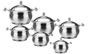 The Imperiale 6 Pc Stainless Steel Casserole Set includes six casserole pots in different sizes: 16 cm, 18 cm, 20 cm, 22 cm, 24 cm, and 26 cm. This set, identified by the...