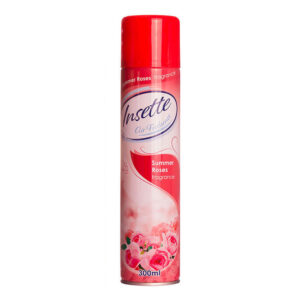 The Insette Air Freshener in the Summer Roses fragrance comes in a 300ml canister. When purchasing this product as a case, you will receive 12 individual 300ml cans. This air...