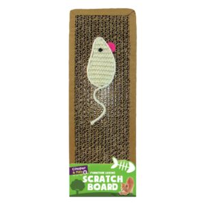 The item you are referring to is a pet cat scratch board that features a mouse design. The dimensions of the scratch board are 36.5 cm in length, 12 cm in width, and 2.5 cm in...