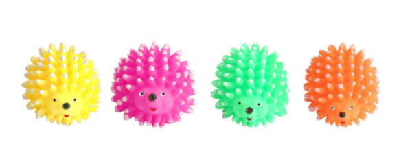 The item you're referring to is a pet dog toy in the shape of a hedgehog, designed to squeak when your dog plays with it. The dimensions of the toy are 8.5 x 6 cm, making it a...