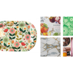 The item you're referring to is a plastic serving tray with a rounded rectangle shape. It features a printed design and measures 46.5 x 31.5 cm. The trays come in assorted...