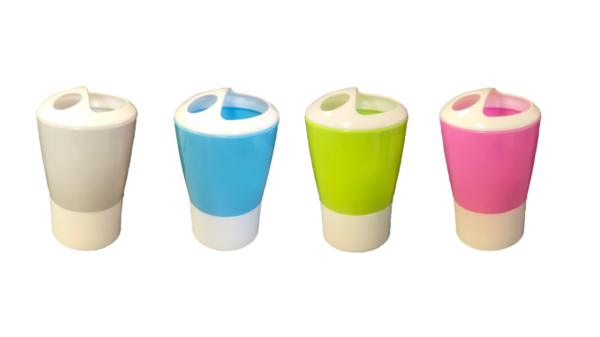 The item you're referring to is a plastic toothbrush holder cup with dimensions of 11 x 7 cm. It comes in assorted colors and has the product code 7455. It is likely intended...