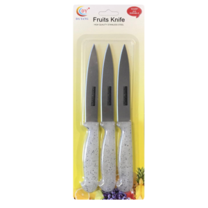 The item you're referring to is a set of metal kitchen fruit knives, each measuring 20.5 cm in length. This particular set comes in a pack of three knives, each featuring a...