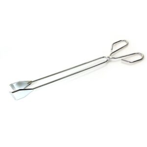 The item you're referring to seems to be a stainless steel tong designed for use in various settings such as salads, BBQs, buffets, and general cooking. This kitchen tool is...