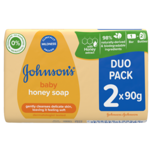 The Johnson’s Baby Honey Soap 2x90g Twin Pack is a product designed for gentle cleansing of a baby's delicate skin. Each twin pack contains two bars of soap, each weighing 90...