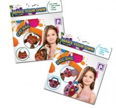 The "Kids Make Your Own Bag Full Kit Party Bags Assorted Designs P2543" is likely a craft kit designed for children, typically used as an activity during parties or as party...