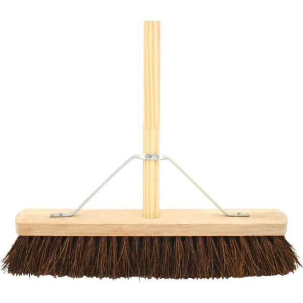 The "Kp Quality Complete Broom Hard Bassine 24"" likely refers to a cleaning tool designed for sweeping. It features a 24-inch wide head with hard bassine bristles, which are...