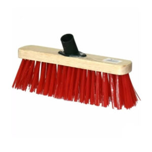 The "Kp Quality Red Synthetic Broom Head 12"" is a cleaning product designed for sweeping and general cleaning purposes. It features a 12-inch wide head with bristles made from...