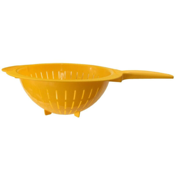 The Lamsa Plast Colander with Handle is a kitchen tool used for straining and draining liquids from foods such as pasta, rice, or vegetables. Made from durable plastic, it...