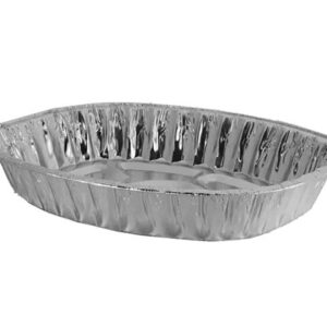 The Large Oval Aluminium Foil Oven Roasting Tray with dimensions 40 x 33 x 9 cm and the model number SK28128 is a disposable cooking tray designed for roasting and baking. Its...