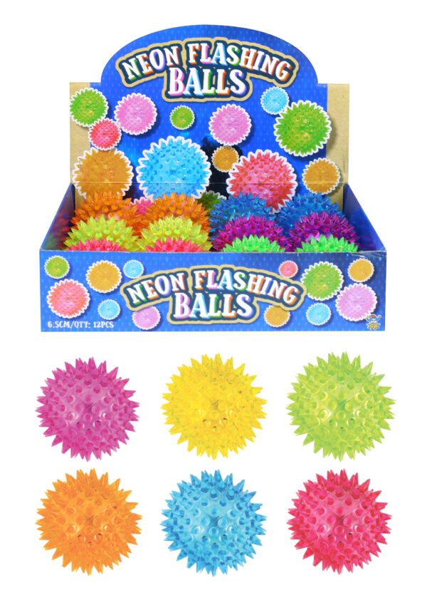 The "Light Up Spiky Flashing Bouncing Balls" are a fun and entertaining toy designed for both children and adults. Each ball measures 6.5 cm in diameter and is available in...