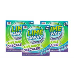 The "Lime Away All Purpose Descaler 3 Pack - Case of 12" likely refers to a bulk purchase of a cleaning product designed to remove limescale and mineral deposits. The product is...