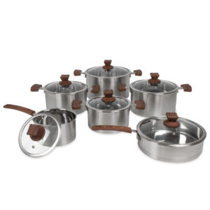 The Lustro Touch Stainless Steel Cookware Set is a 6-piece collection designed for efficient cooking and durability. The set typically includes essential cookware items such as...