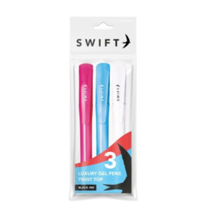 The Luxury Twist Gel Pens Twist Top 3pk P3102 is a set of three premium gel pens designed for a smooth and luxurious writing experience. These pens feature a twist-top mechanism...