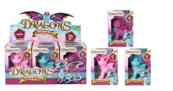 The Magical Dragons Plastic Doll Figure with dimensions H9 x D6 x W3 cm is available in assorted colors. The product code for this item is 1375392 and it is shipped at a parcel...