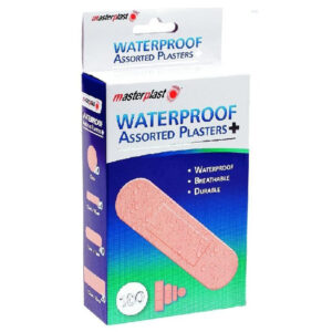 The "MasterPlast Waterproof Assorted Plasters 100 Pack - Case of 6" typically refers to a bulk purchase of waterproof adhesive bandages. These plasters are designed to protect...