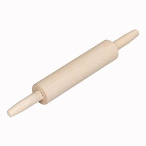 The Medium Wooden Dough Rolling Pin you mentioned has dimensions of 42 cm in length and 4.5 cm in diameter. The product code is 0305, and it is likely categorized under "Parcel...