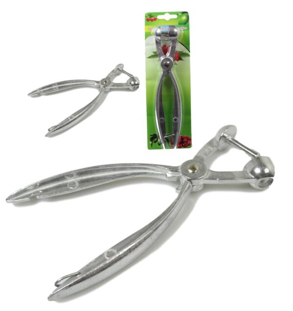 The Metal Cherry Pit Remover, measuring 19 cm, is a handy kitchen tool designed to easily remove pits from cherries. The model number for this particular product is 5218. It's a...