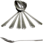 The "Metal Kitchen Table Spoons Pack of 12 17 cm 7022" likely refers to a set of twelve metal spoons, each measuring 17 centimeters in length. The product code "7022" might be...