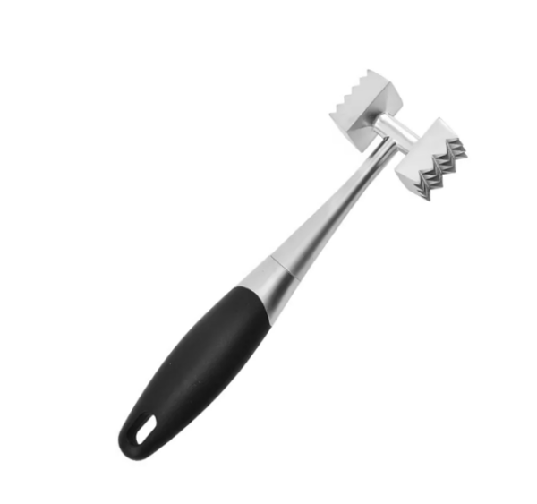 The Metal Two-Sided Meat Hammer Tenderiser is a kitchen tool designed to tenderize meat, making it softer and more palatable. This particular model, 6807 A, measures 21 cm in...