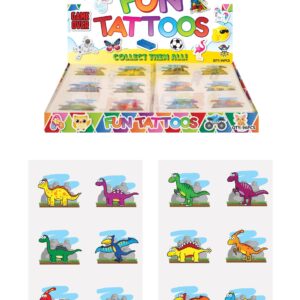 The Mini Dinosaur Temporary Tattoo Sheets (4cm) with Assorted Designs, model number N51044, are likely a set of temporary tattoos designed for children or anyone who enjoys fun,...