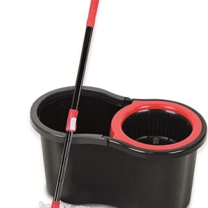 The Mr. Pratic Plastic Spinning Mop and Bucket Set 14L in Black, model MR116, is a cleaning product designed to make mopping floors more efficient and convenient. This set...