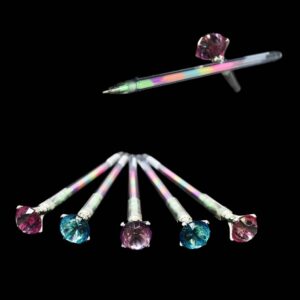 The Multicolour Ink Gel Pen with a Diamond Top, measuring 19 cm, is available in assorted colors. The product numbers associated with this item are 2203 and 6620. It is designed...