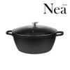 The Nea Diecast Stockpot with a 40 cm diameter in Nera Black (model 11430 / 4225) is a large-sized cooking vessel. Its diecast construction typically indicates durability and...