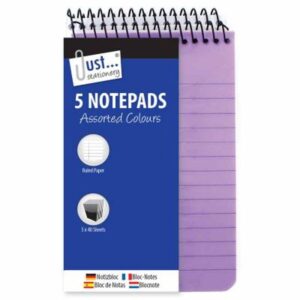 The Neon Note Pads Notebook pack you're referring to consists of five notebooks, each featuring a durable and colorful PP (polypropylene) cover. The dimensions of each notebook...