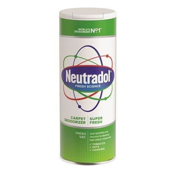 The Neutradol Carpet Deodorizer Fresh Vac Super Fresh is a product designed to eliminate odors in carpets, leaving them smelling fresh. Each unit comes in a 350g size. When you...