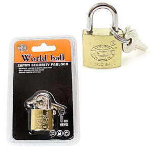 The New Security World Ball Unique Padlock 20mm is a compact and secure locking solution that comes with 3 keys. The "Ball Unique" design may refer to its distinctive shape or...