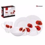 The ONYA 16 Piece Set with a Beautiful Poppy Design appears to be a dinnerware set intended for everyday use. This set likely includes various pieces such as plates, bowls, and...