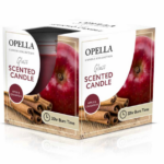 The Opella Scented Candle in a glass jar features an apple and cinnamon fragrance, providing a cozy and warm aroma. The candle measures 5 x 6.5 cm, making it a compact size...