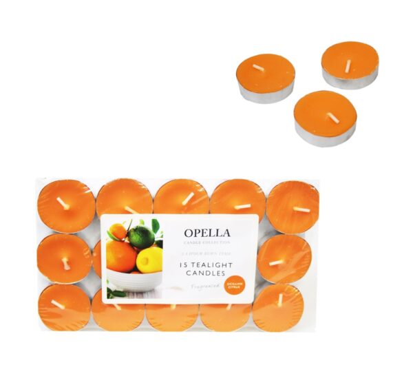 The Opella Sicilian Citrus tealight candles offer a delightful and refreshing scent that can enhance the ambiance of any space. Each pack includes 12 tealight candles, each with...