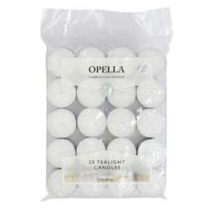 The Opella Tealight Candles 8 Hour 20 Pack typically refers to a set of tealight candles known for their long-lasting burn time of approximately 8 hours per candle. These...