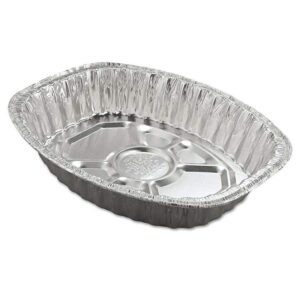 The Oval Aluminium Foil Roasting Tray with dimensions 46 x 36 cm, model ST1930 A, is a disposable cooking tray typically used for roasting or baking. These trays are often...