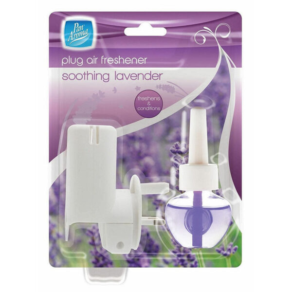 The Pan Aroma Plug In Air Freshener in Soothing Lavender is a product designed to continuously release a calming lavender fragrance into your living space. This type of air...