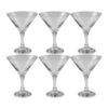 The PB 6 Piece Bistro Martini Glass set, with a capacity of 190ml and identified by the number 44410, likely refers to a set of martini glasses designed for serving cocktails....