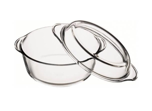 The PB Borcam Round High Quality Clear Glass Casserole Dish with Lid is a versatile kitchen item ideal for cooking, baking, and serving. With a capacity of 2.1 liters, it is...