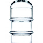 The PB Glass Villa Patisserie Serving Bowl with Dome is a three-tiered serving set, each tier measuring 22 x 8 cm. This elegant piece is designed to display and serve a variety...