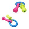 The "Pet Dog Chewing Toy Dummy Ring with Bone Assorted Colours 1817" is a chew toy designed for dogs. It typically features a dummy ring shape combined with a bone, making it...