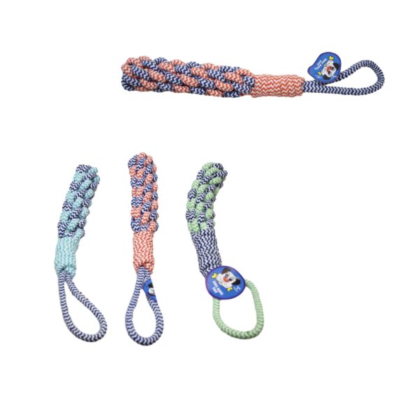 The "Pet Dog Knotted Rope Toy" is a durable chewing and play toy designed for dogs. Measuring 39 x 5 cm, this toy is suitable for medium to large-sized dogs. It features a...