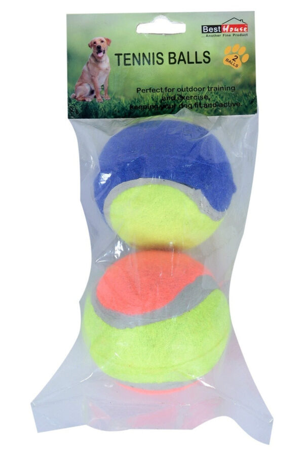 The "Pet Dog Tennis Balls Pack of 2 BB4101" appears to be a product that includes a set of two tennis balls designed for dogs. These are often used for playing fetch and...