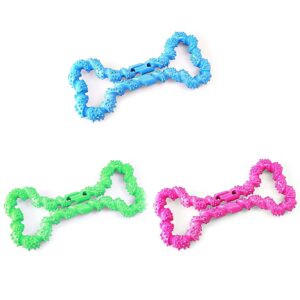 The "Pet Dog Toy Silicone Bone" is an 18 cm long toy designed for dogs. It is made of silicone, which is known for its durability and flexibility, making it safe for pets to...