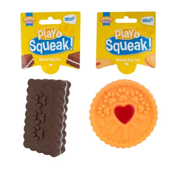 The "Pet Dog Toy Squeaky Biscuit Cookie Assorted Designs 323956" appears to be a toy designed for dogs. This toy is likely shaped like a biscuit or cookie and comes in various...