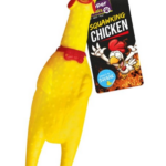 The "Pet Dog Toy Squeaky Chicken 25 cm 312456 A" is likely a dog toy designed to entertain and engage pets. It is 25 centimeters in size and features a squeaky function that...